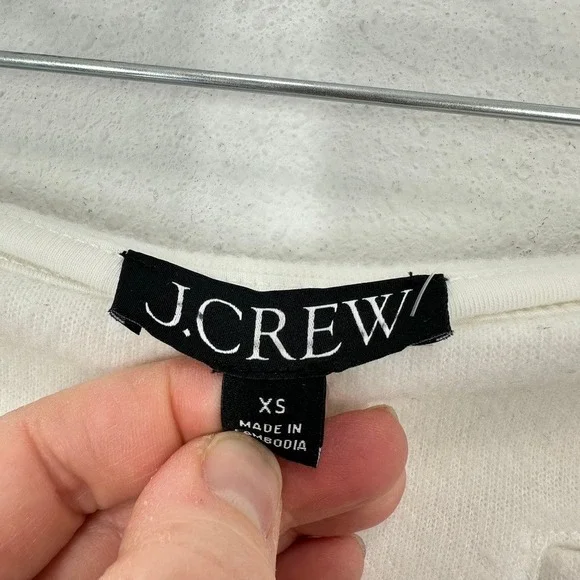 J. Crew Size XS Cream White Wool Blend Mini Skirt Gold Button Detail Preppy Chic - Picture 3 of 6